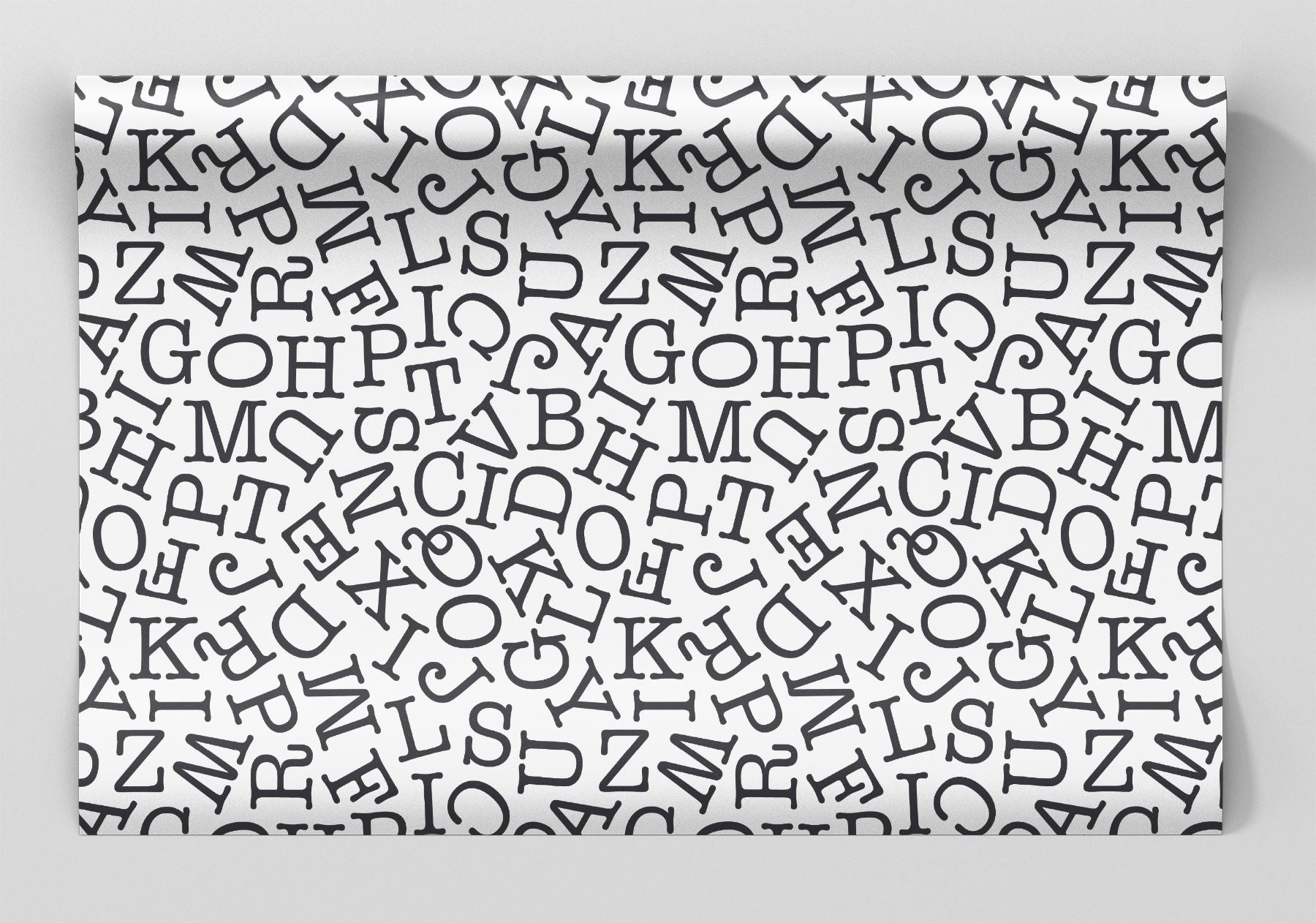 ABC Wrapping Paper in Black and White – Viola Grace Shop - Viola Grace