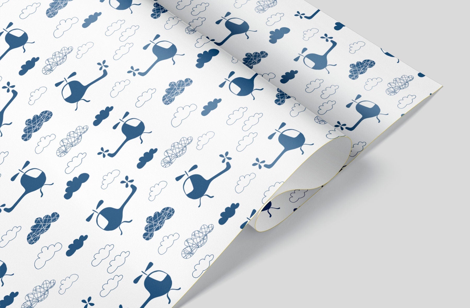 Blue Happy Birthday Wrapping Paper (Inc 2 Sheets & 2 Tags) - Helia Beer Co