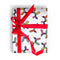 Wrapping Paper with a Colorful Balloon Dog pattern and a red ribbon