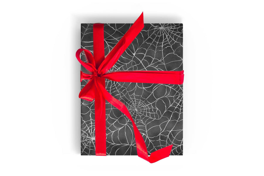 Black Spider Web Wrapping Paper Alexander's 