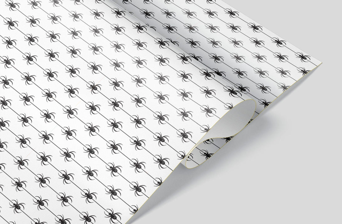 Black Spider Web Wrapping Paper - Viola Grace