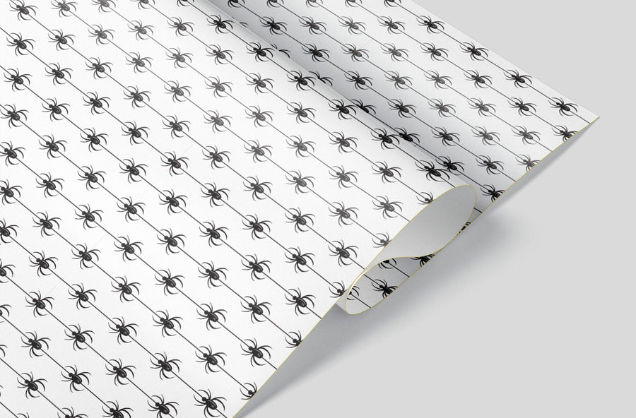Black Spider Wrapping Paper Alexander's 