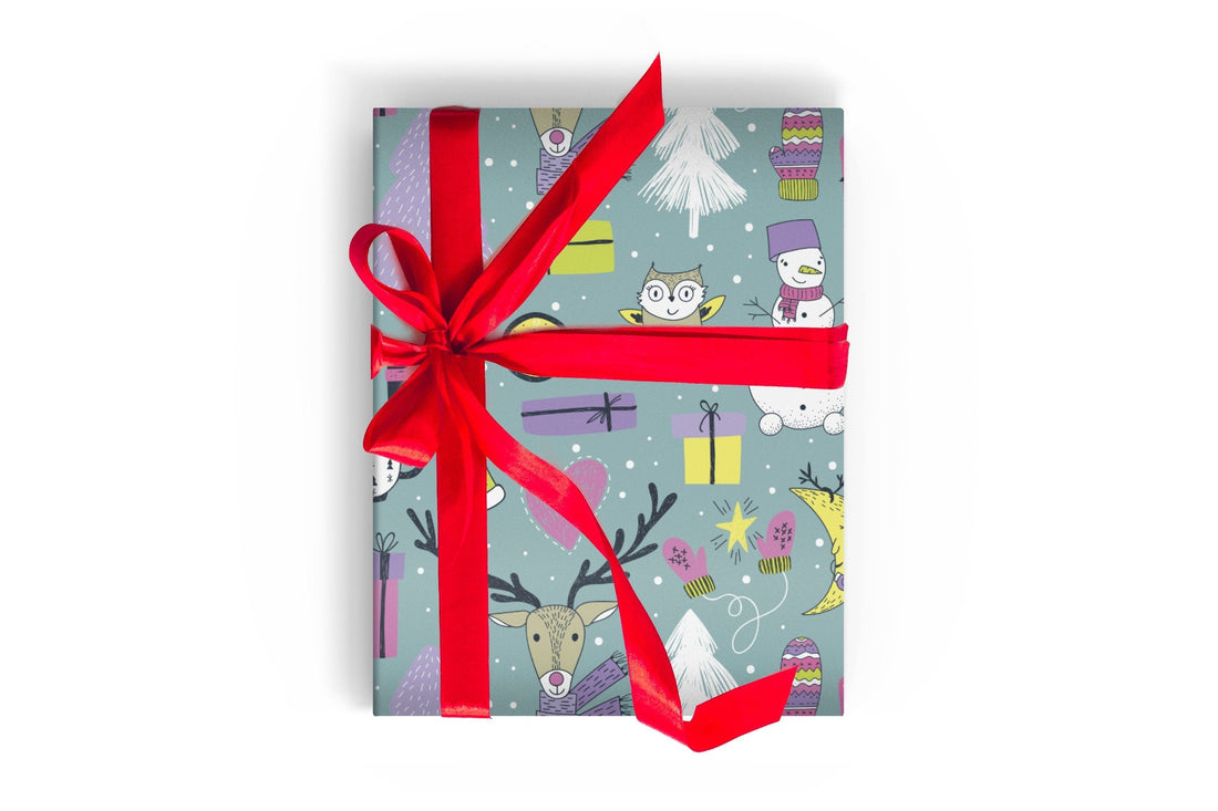 Boho Christmas Wrapping Paper Sheets - Viola Grace