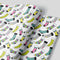 Christmas Wrapping paper with bright colored socks or bright colored christmas stockings