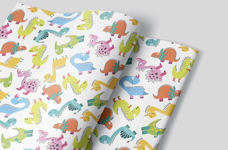 Cartoon Dinosaurs Wrapping Paper Alexander's 