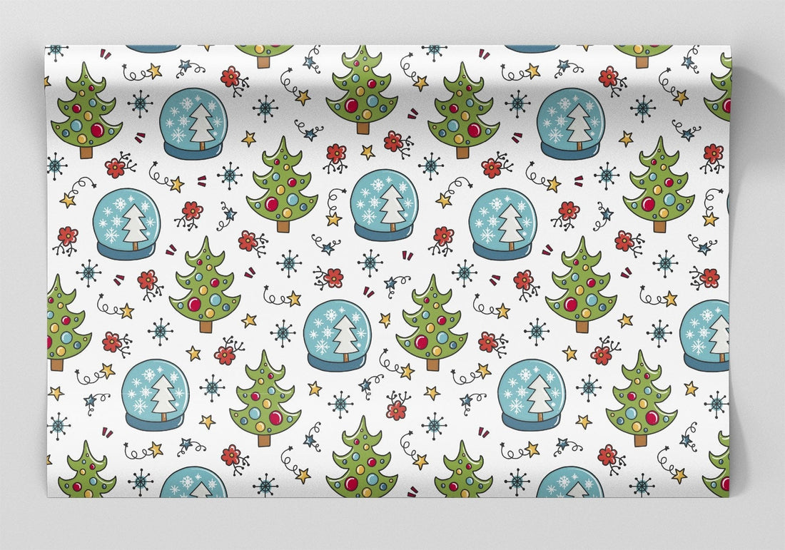 Christmas Snow Globe Wrapping Paper Alexander's 