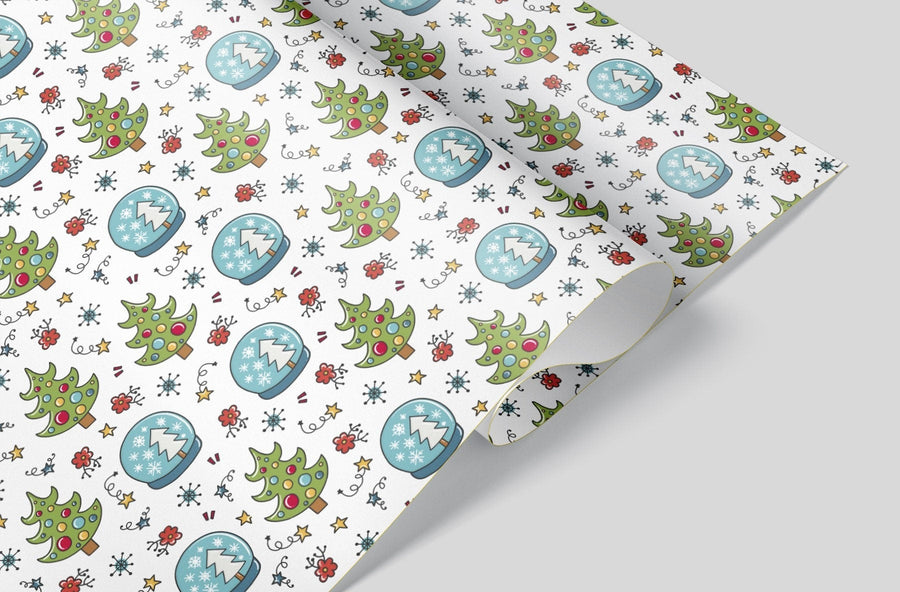 Christmas Snow Globe Wrapping Paper Alexander's 