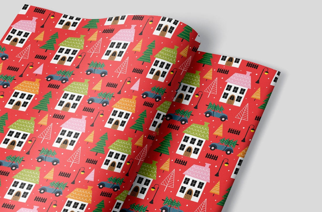 Christmas Village Wrapping Paper Alexander's 