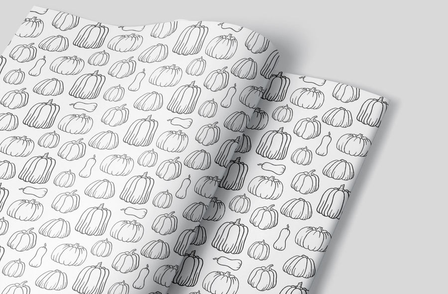 Color-Your-Own Pumpkins Wrapping Paper Alexander's 