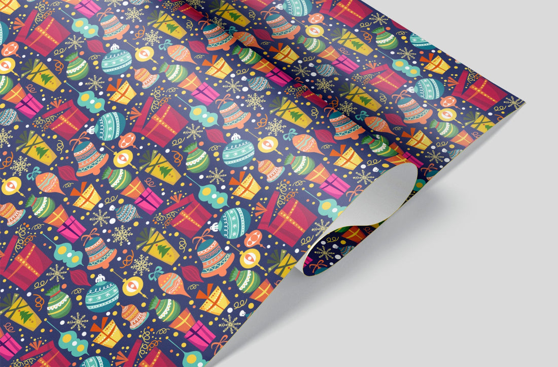 Colorful Christmas Gifts Wrapping Paper Alexander's 