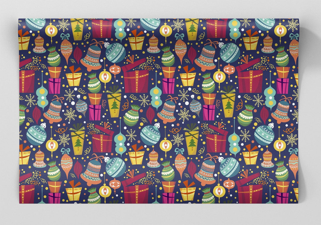 Colorful Christmas Gifts Wrapping Paper Alexander's 