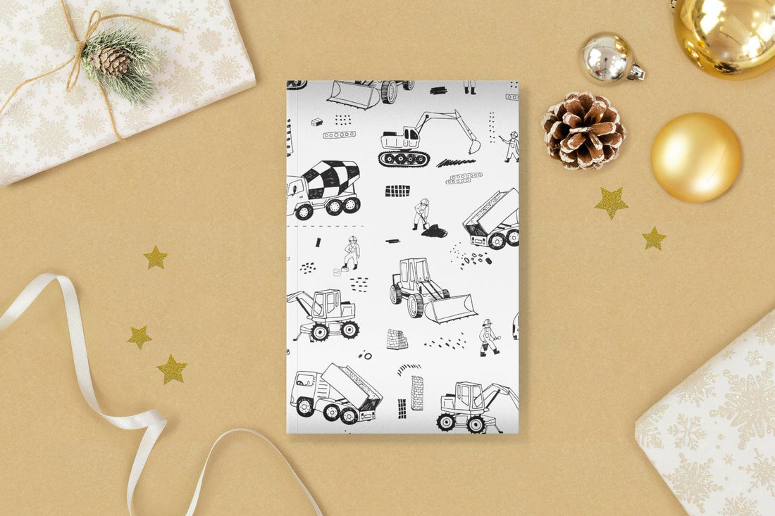 Construction Site Sketch Wrapping Paper - Viola Grace