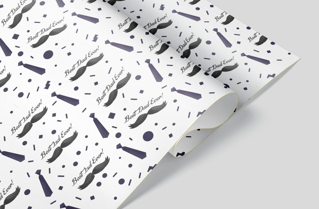 Father's Day Mustache & Ties Wrapping Paper Alexander's 