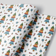 Festive Christmas Trees Wrapping Paper Alexander's 