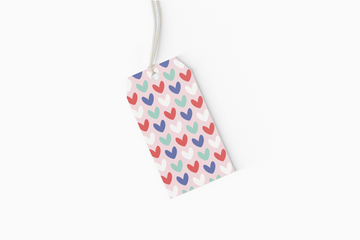 Hearts on Pink Gift Tags - Set of 10