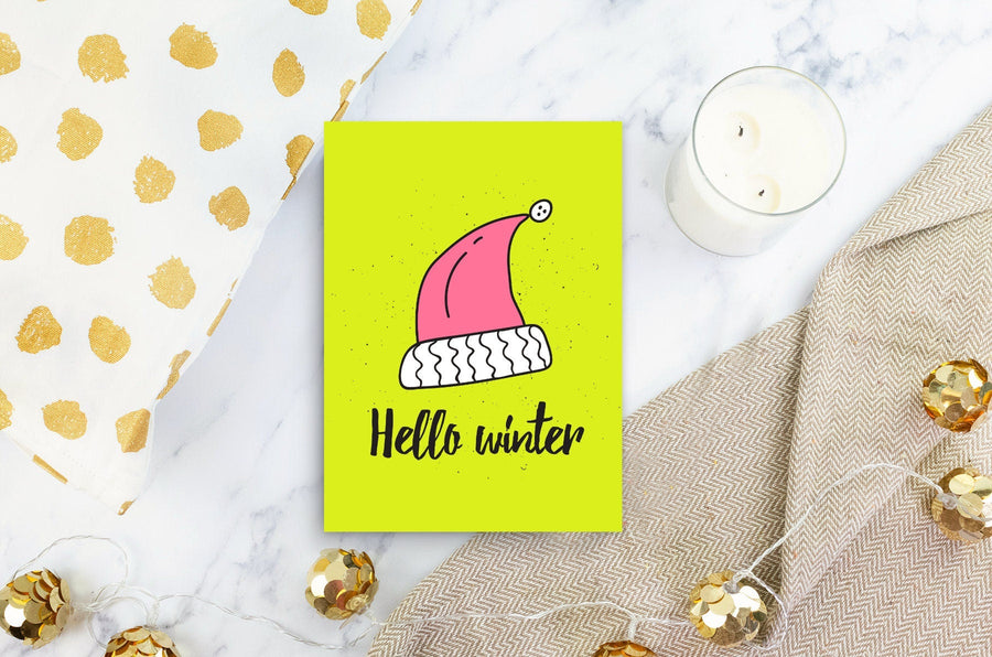 Hello Winter Greeting Card Violagrace-174 