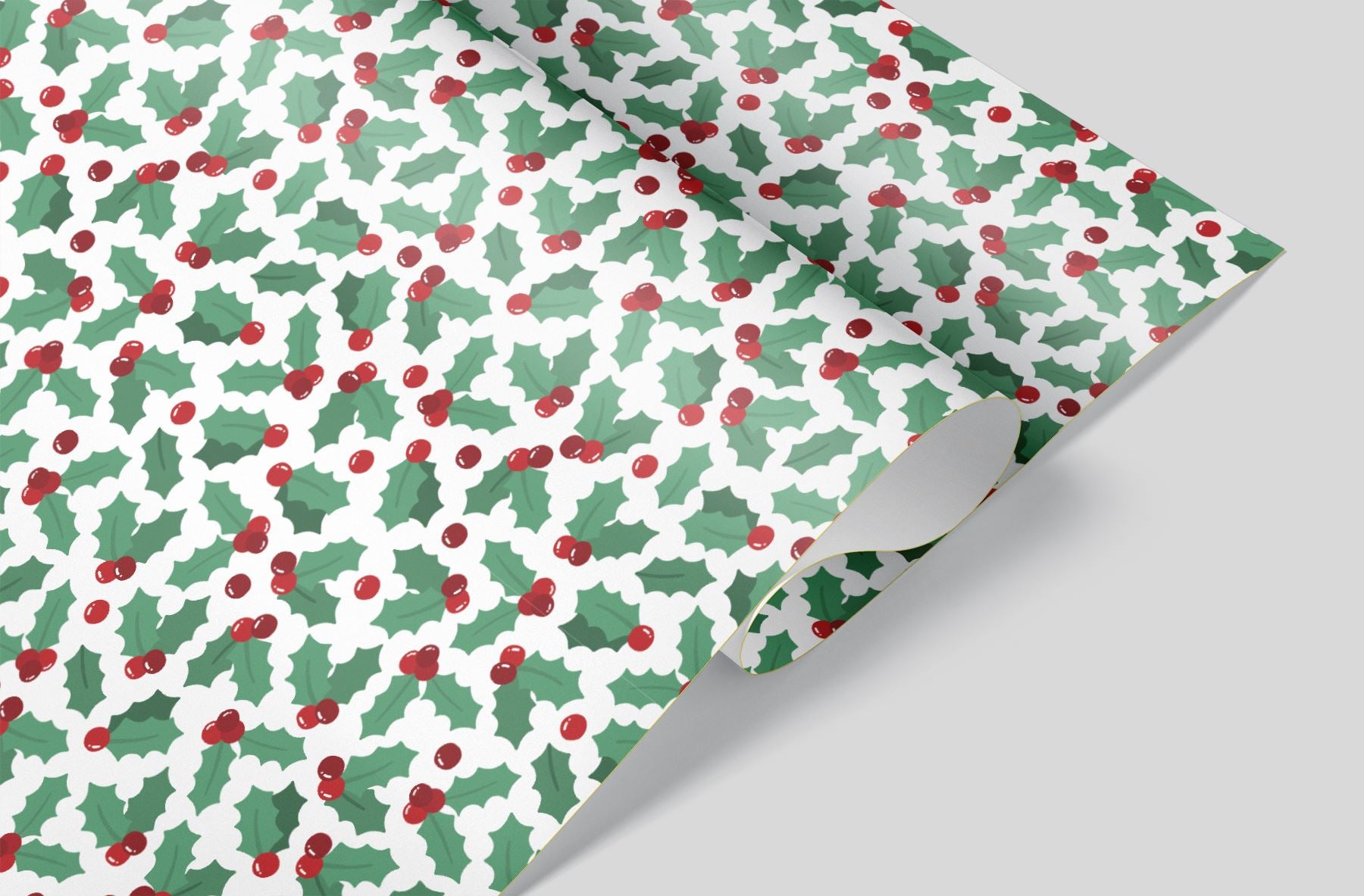 Holly Berries Wrapping Paper Alexander&#39;s 