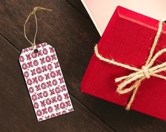 XOXO Red Gift Tags - Set of 10