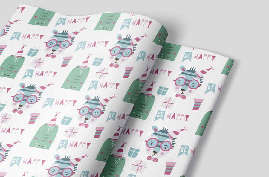 Be Happy Birthday Wrapping Paper 