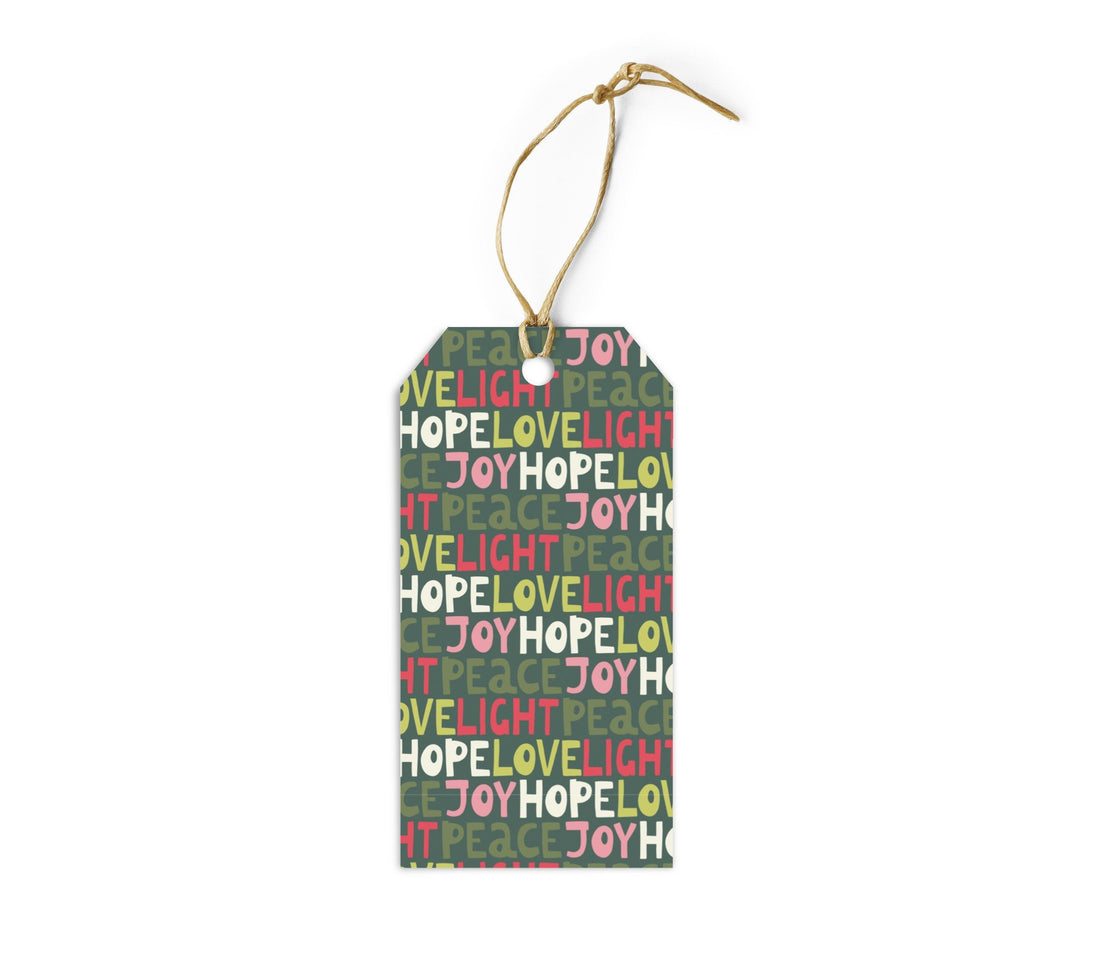 Joy Hope Love Light Peace Gift Tags - Set of 10 Gift Tags & Labels Violagrace-174 