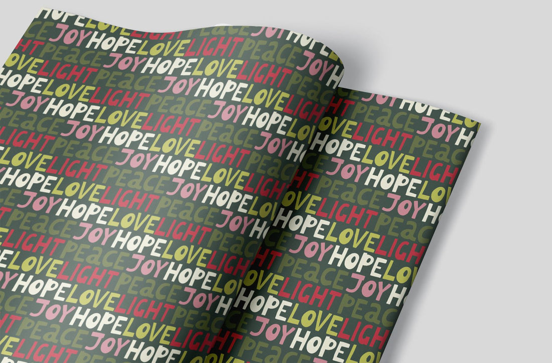 Joy Hope Love Wrapping Paper Alexander's 