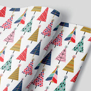 Modern Christmas Tree on White Wrapping Paper Alexander's 