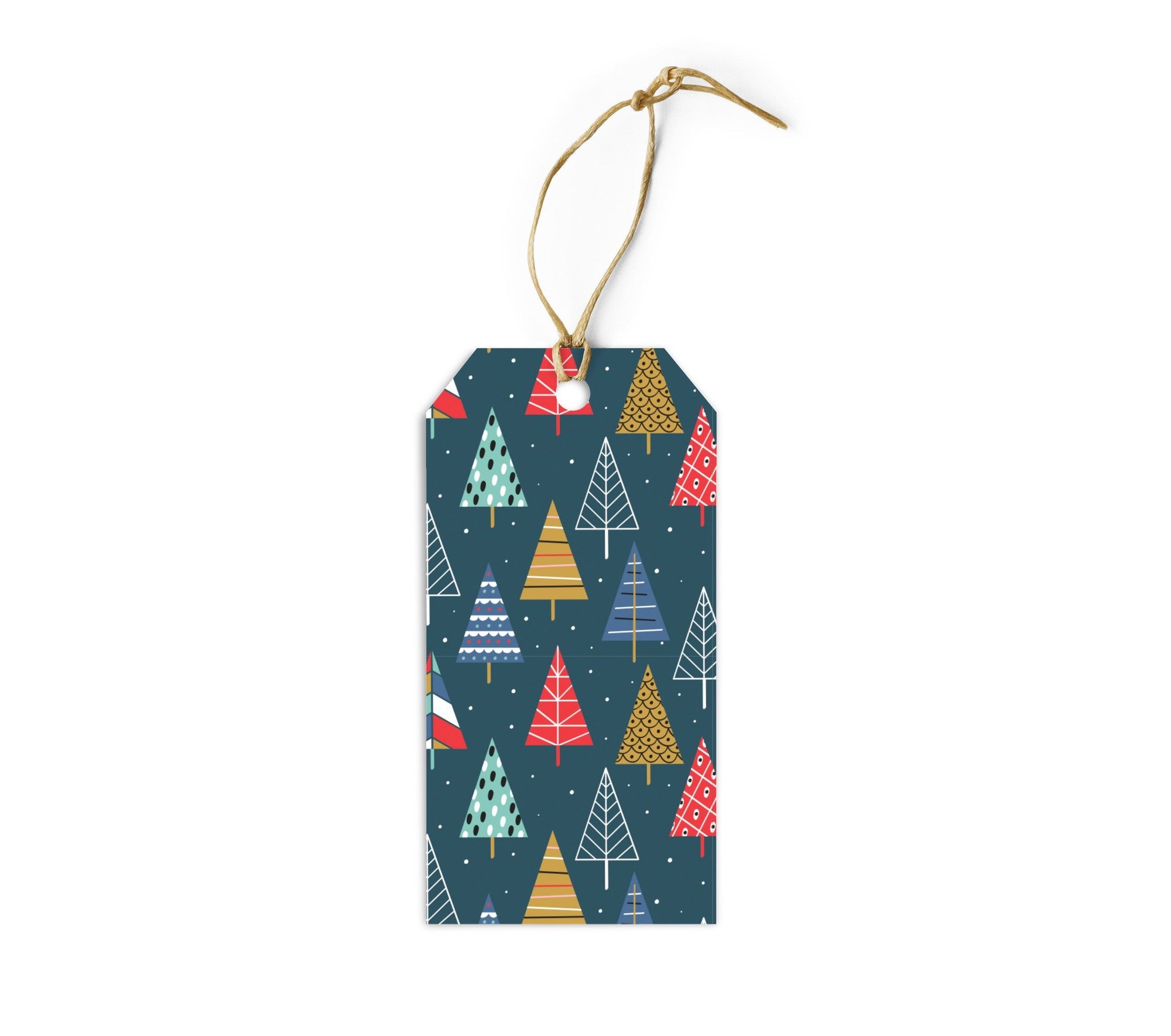 Modern Christmas Trees Gift Tags—Set of 10 Gift Tags &amp; Labels Viola Grace Shop 