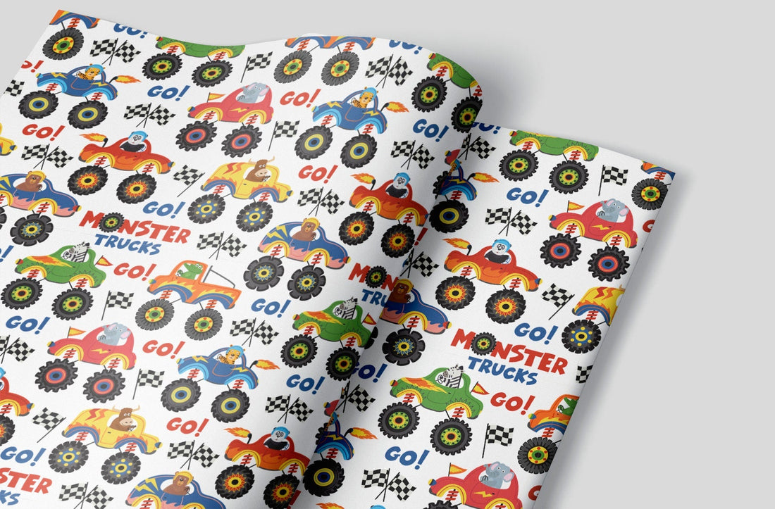 Monster Truck Race Wrapping Paper Alexander's 