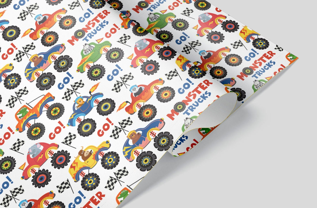 Monster Truck Race Wrapping Paper Alexander's 