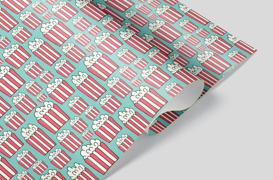 Movie Theater Popcorn Wrapping Paper Alexander's 