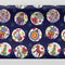Navy Wrapping paper with March of the Nutcracker Ornaments