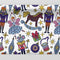 March of the Nutcracker Scene Printed on a sheet of wrapping paper
