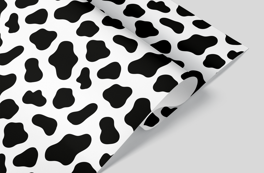 Charming Cow Wrapping Paper Sheets - Perfect for Farm Animal