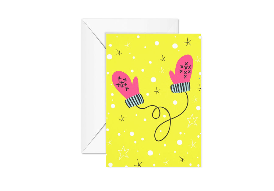 Pink Mittens Greeting Card Violagrace-174 