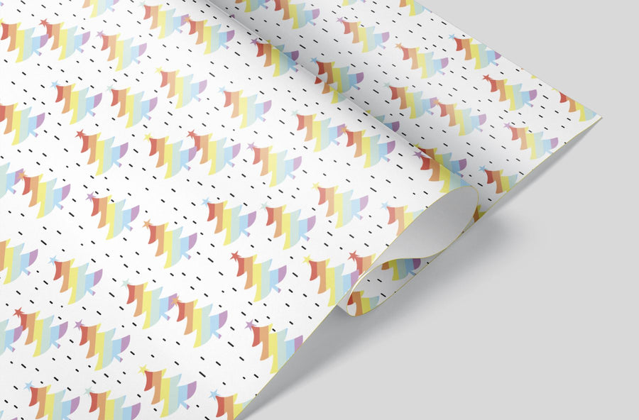 Rainbow Trees Wrapping Paper Alexander's 