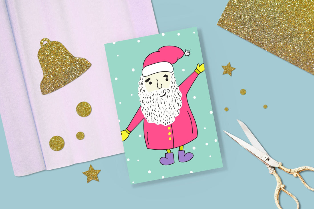 Santa Clause Greeting Card Violagrace-174 