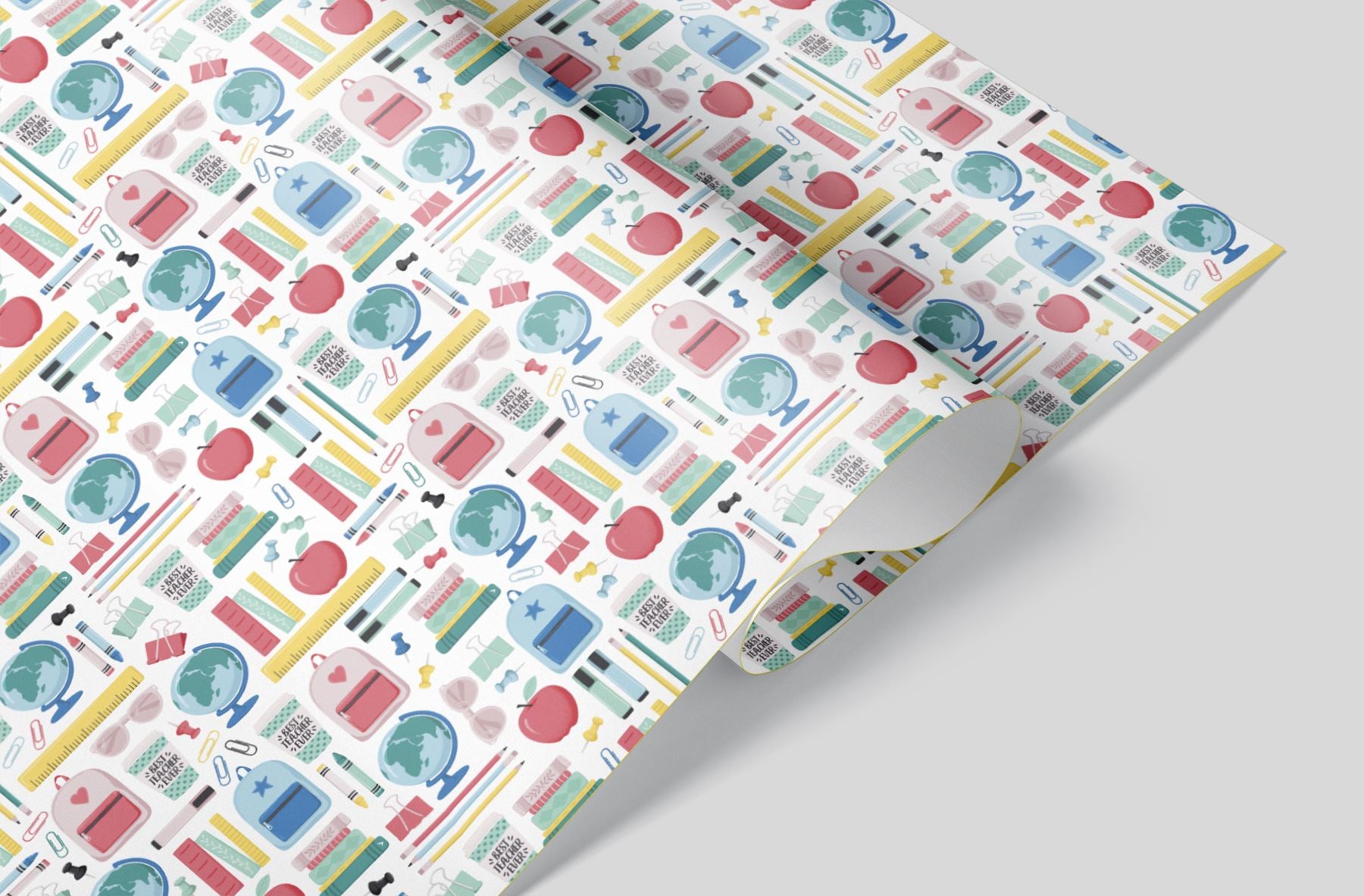 School Supplies Wrapping Paper Alexander&#39;s 