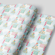 Sleds at The North Pole Wrapping Paper Alexander's 