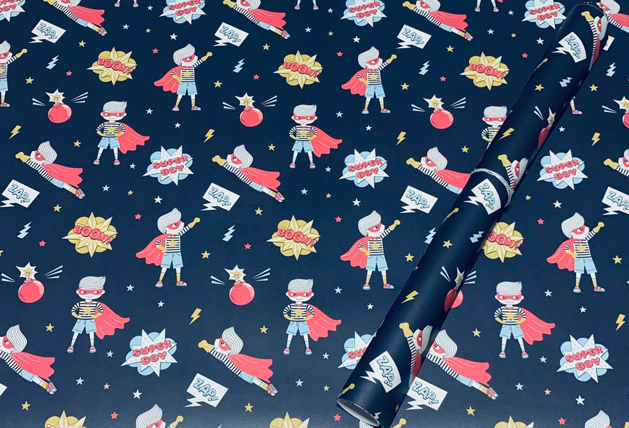 Super Boy Wrapping Paper Alexander's 