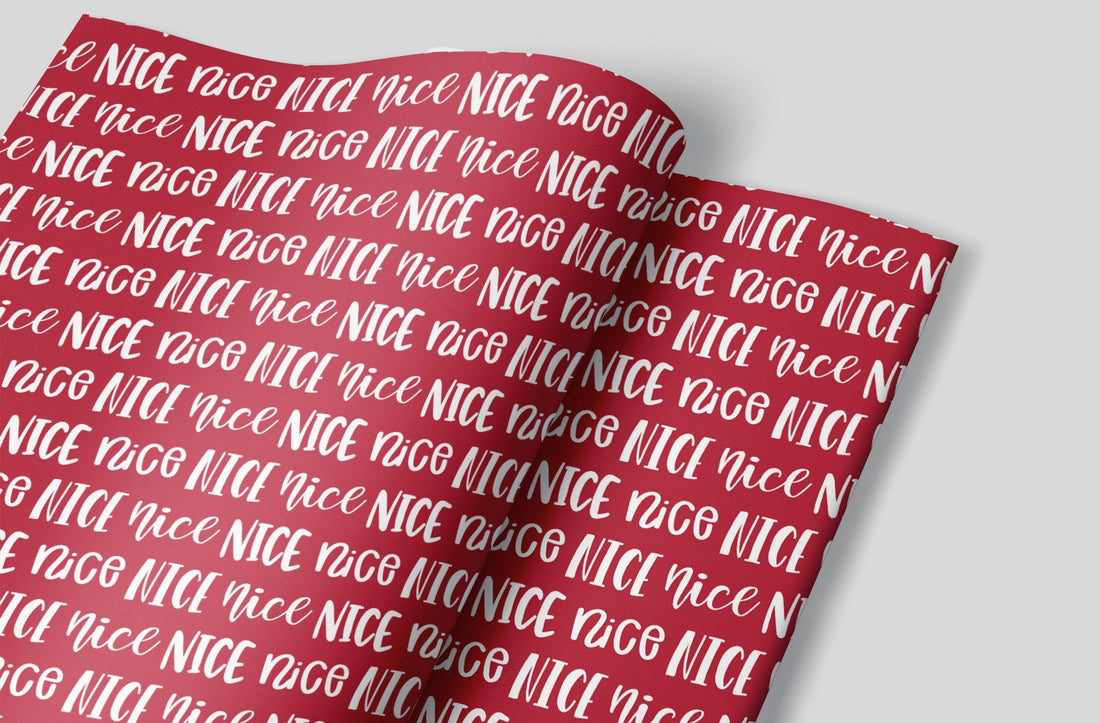 The Red Nice List Wrapping Paper Alexander's 