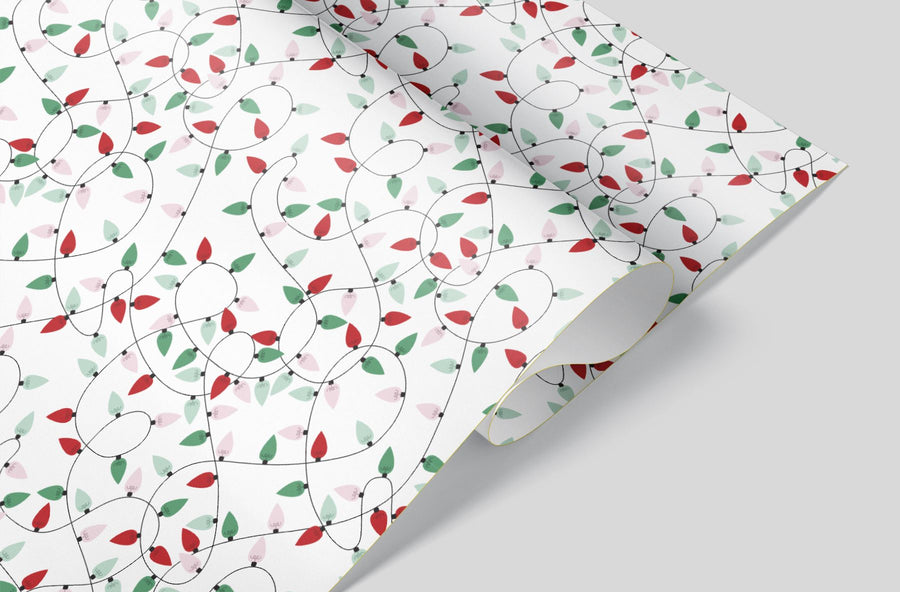 Traditional Christmas Lights Wrapping Paper Alexander's 