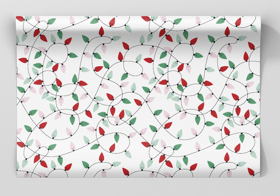 Traditional Christmas Lights Wrapping Paper Alexander's 