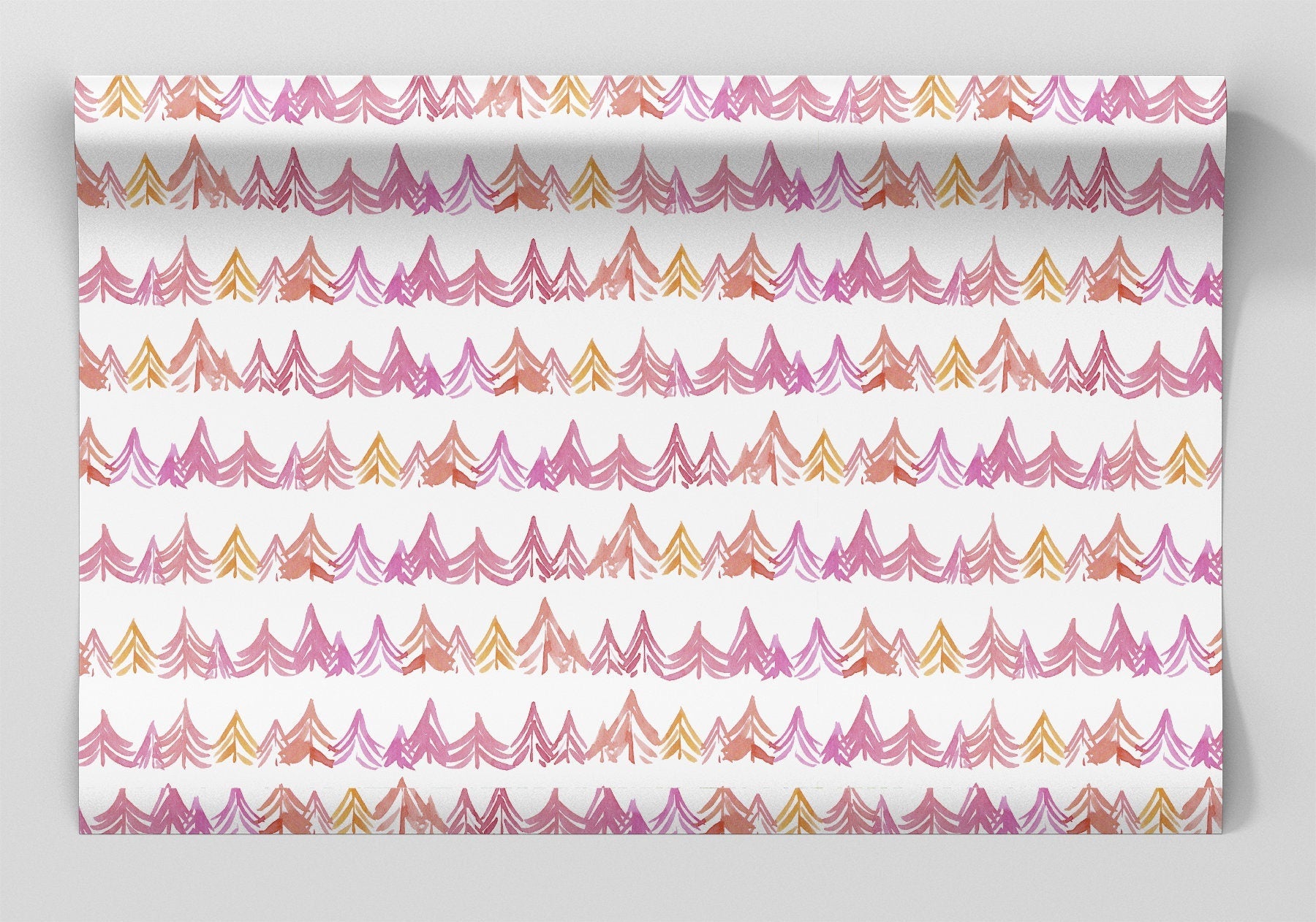 Watercolor Painted Trees Wrapping Paper Alexander&#39;s 