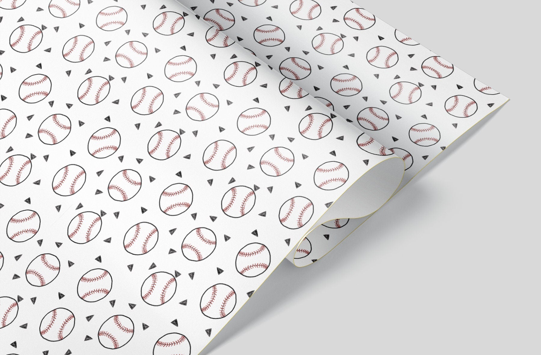 We Love Baseball Wrapping Paper Alexander's 