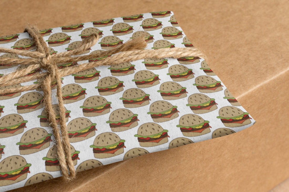 We Love Cheeseburgers Wrapping Paper Alexander's 
