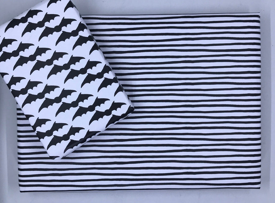 White and Black Stripes Wrapping Paper Alexander's 