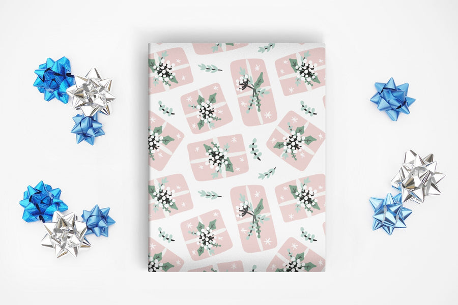 Winter Wedding in Pink Wrapping Paper Alexander's 