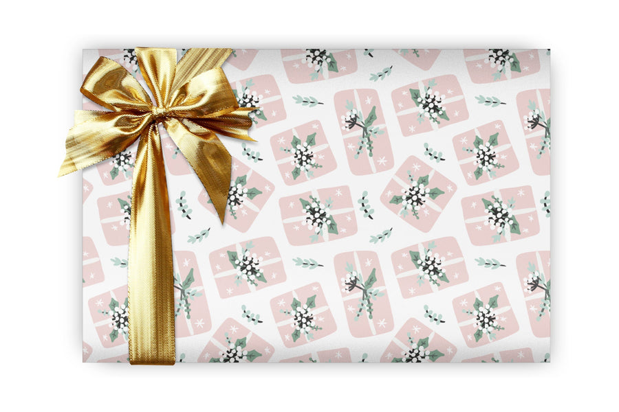 Winter Wedding in Pink Wrapping Paper Alexander's 